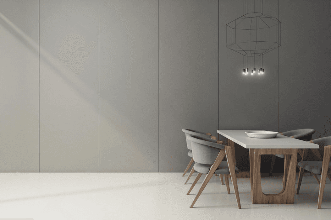 Posadzka dekoracyjna w mieszkaniu - salon i kuchnia - Rzeszów