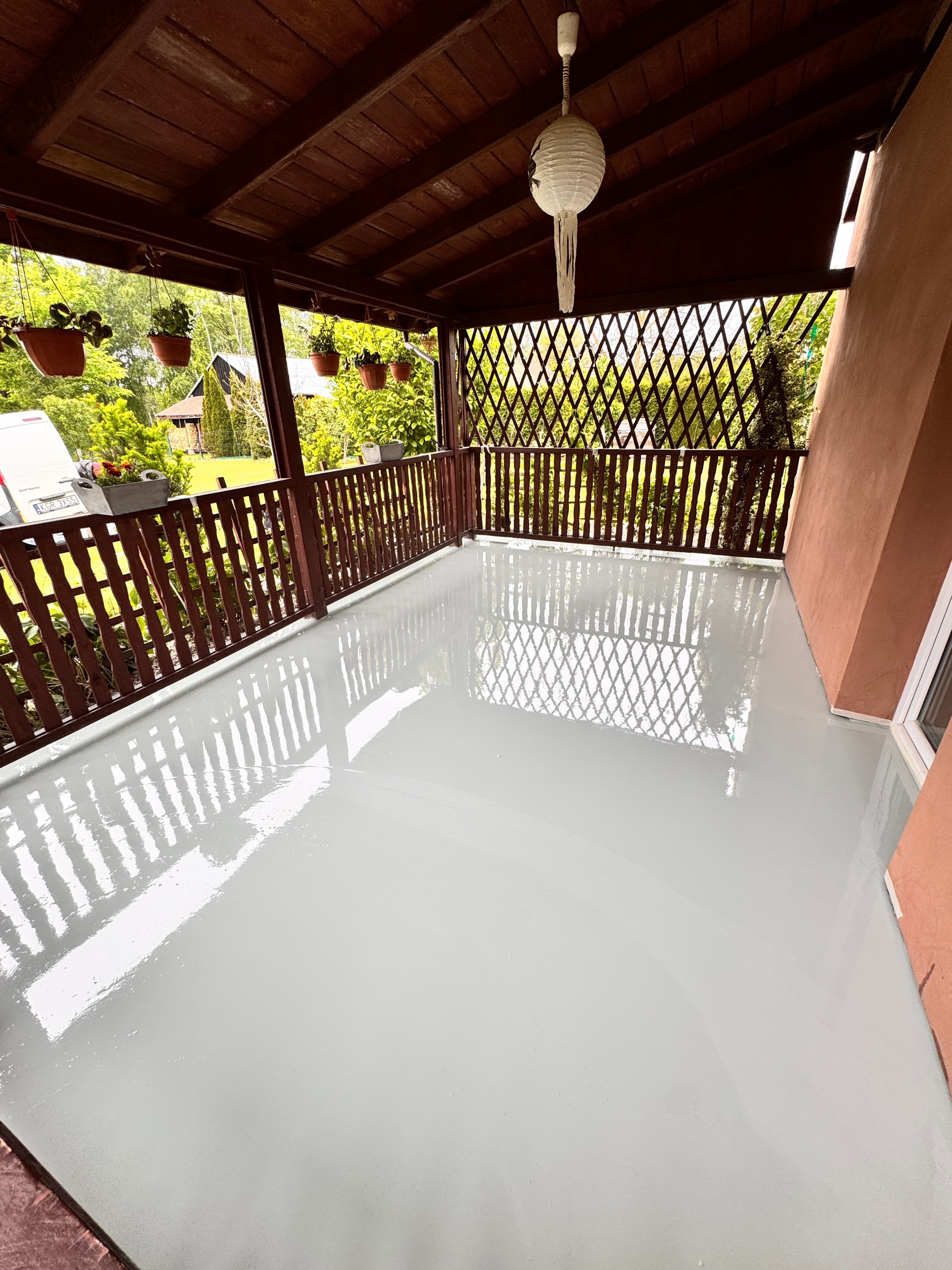 Posadzka żywiczna na tarasie - Rzeszów Głogów Małopolski - zdjęcie 1